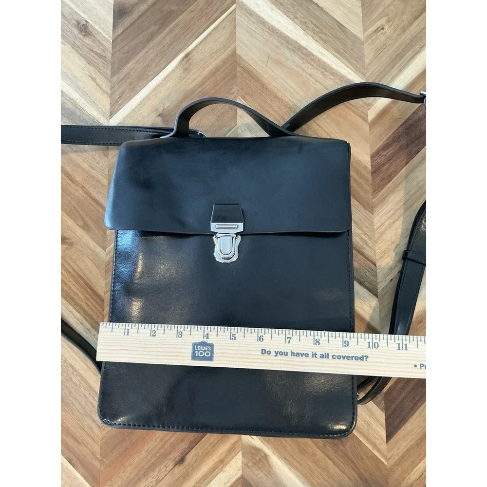 Urban‎ Outfitters Black Cooperative Ivy Backpack Vegan Leather Button Clasp